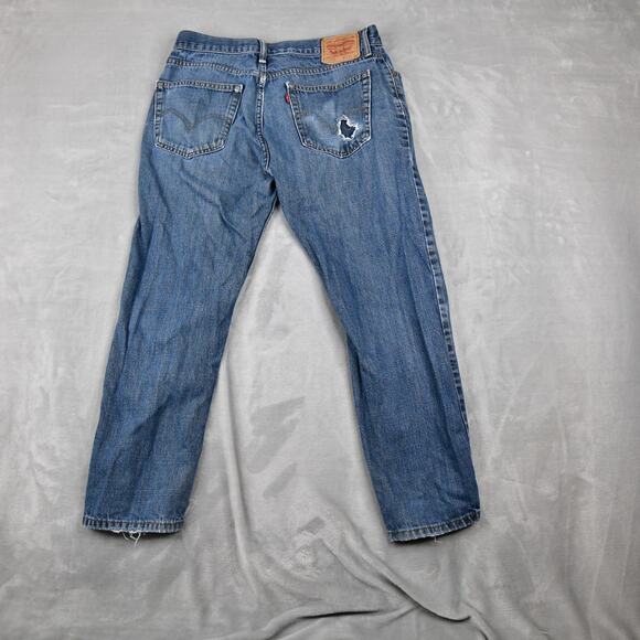 Levis Jeans 559 Mens 33x30 (32x28 Meas) Relaxed Straight Blue Denim - Picture 5 of 11